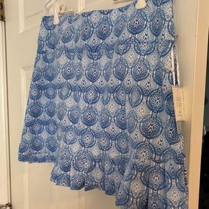 Sigrid Olsen Blue and White athletic Mini Skirt